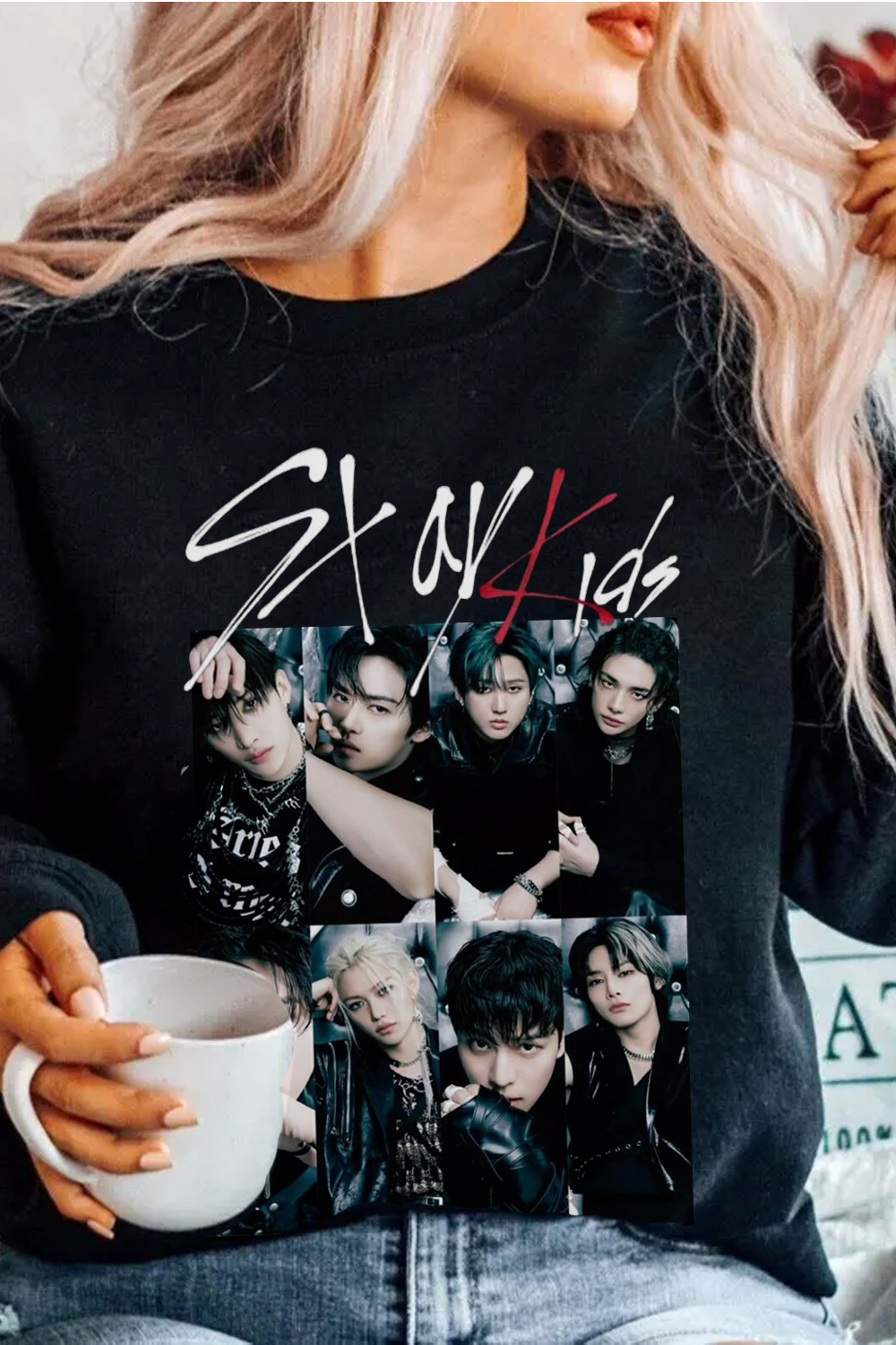 Stray Kids Poster Crew Neck Sweatshirt