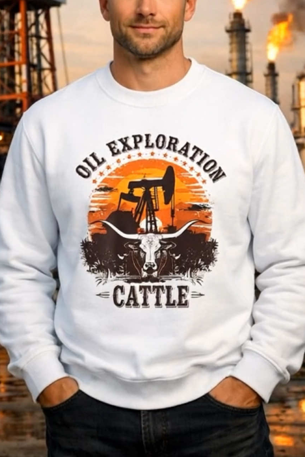 Ctt Oil Exploration And Cattle Sweatshirt