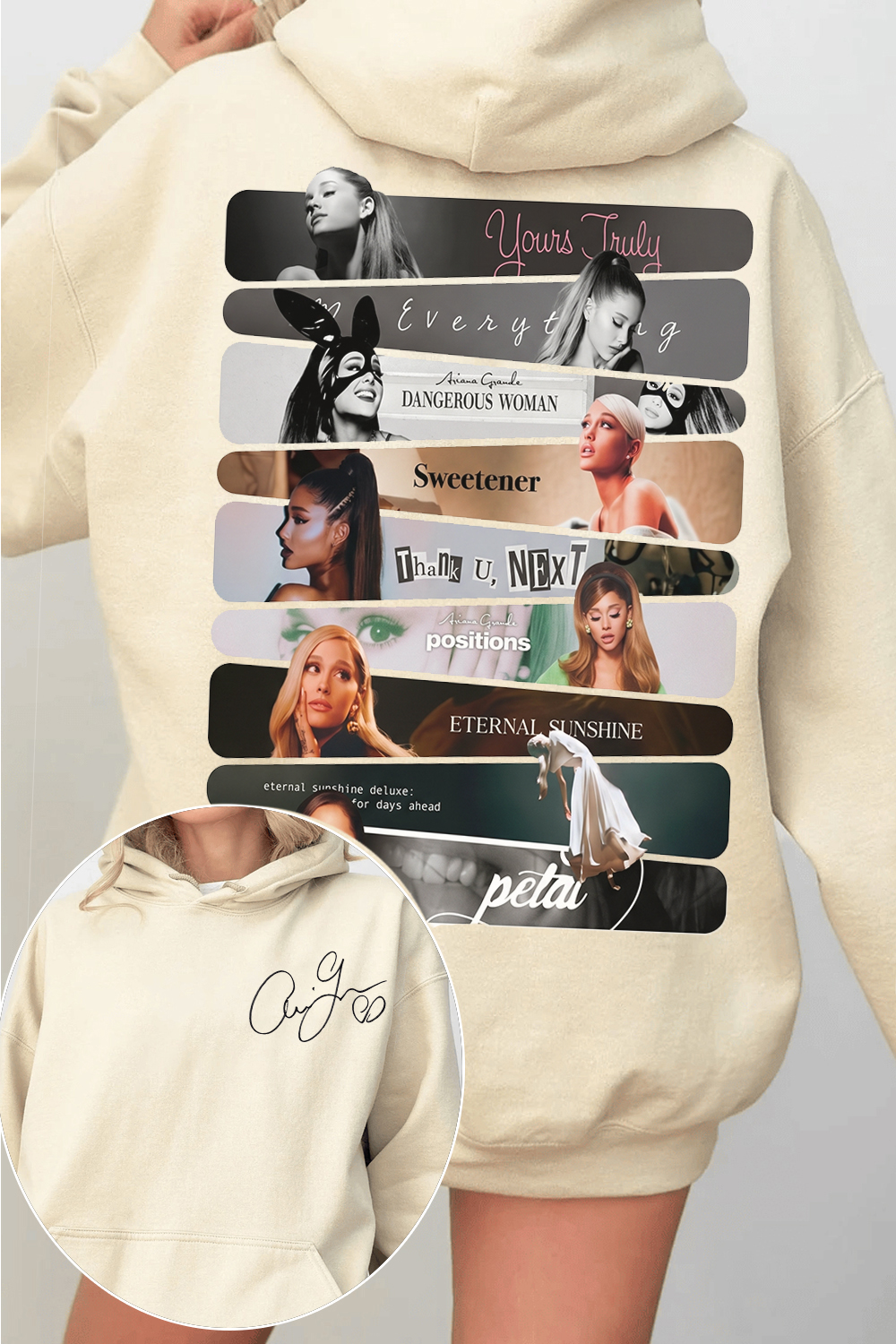 Ariana Grande 2-Sided Printed Hoodie