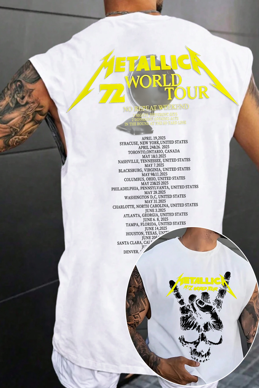 Metallica remains men vest