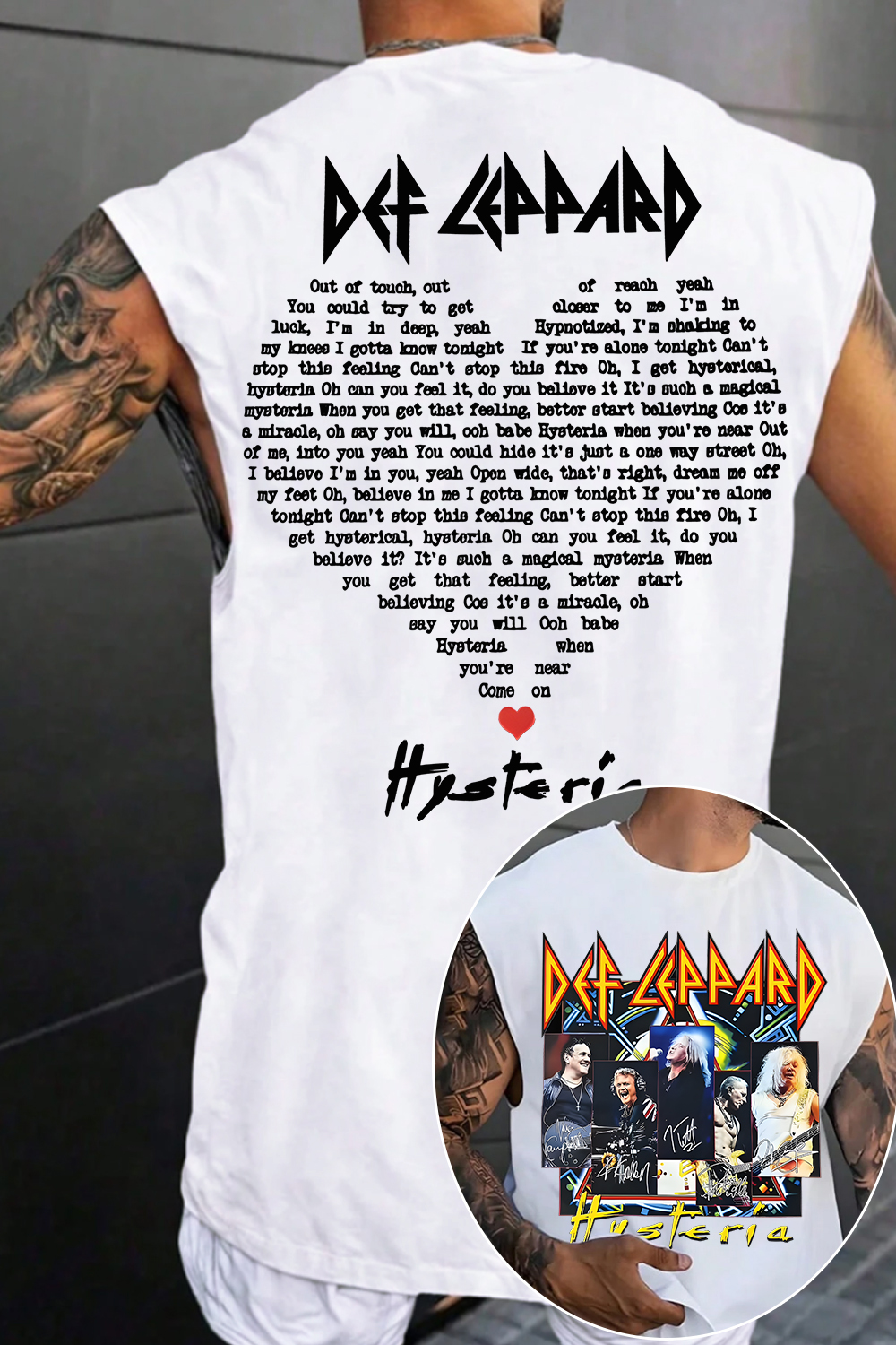 Defleppard rockband Vest