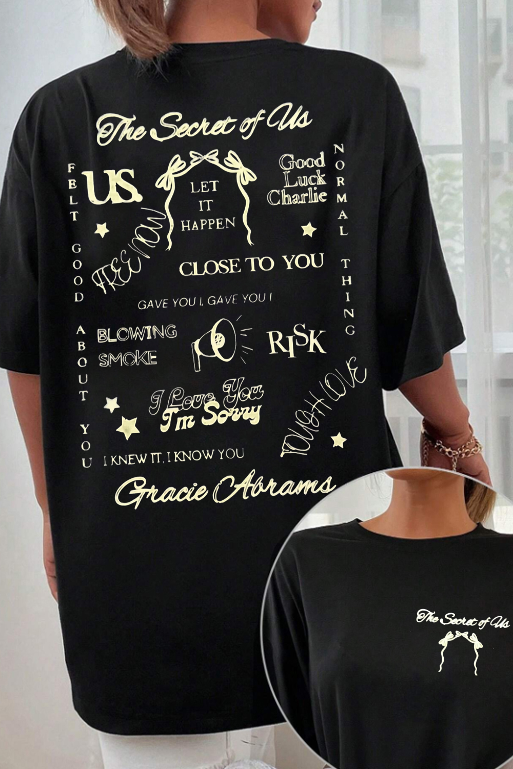 All songs from The Secret Of Us in one shirt