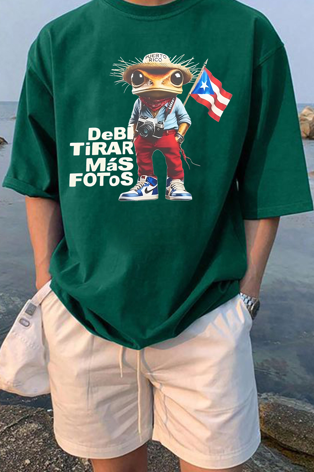 Bad Bunny DTMF Frog Flag Tee For Men