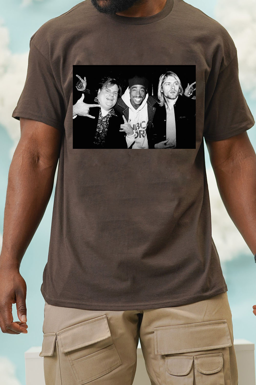 Legend Chris Farley 2Pac Shakur and Kurt Cobain Tee For Men