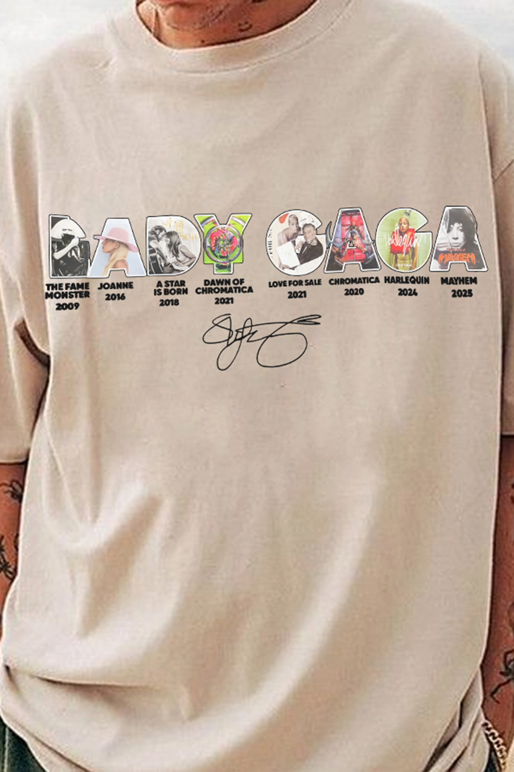 Lady Gaga Abracadabra Album Tee For Men