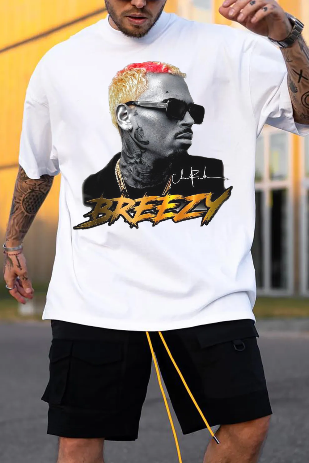 Chris brown fans short-sleeved T-shirt For Men