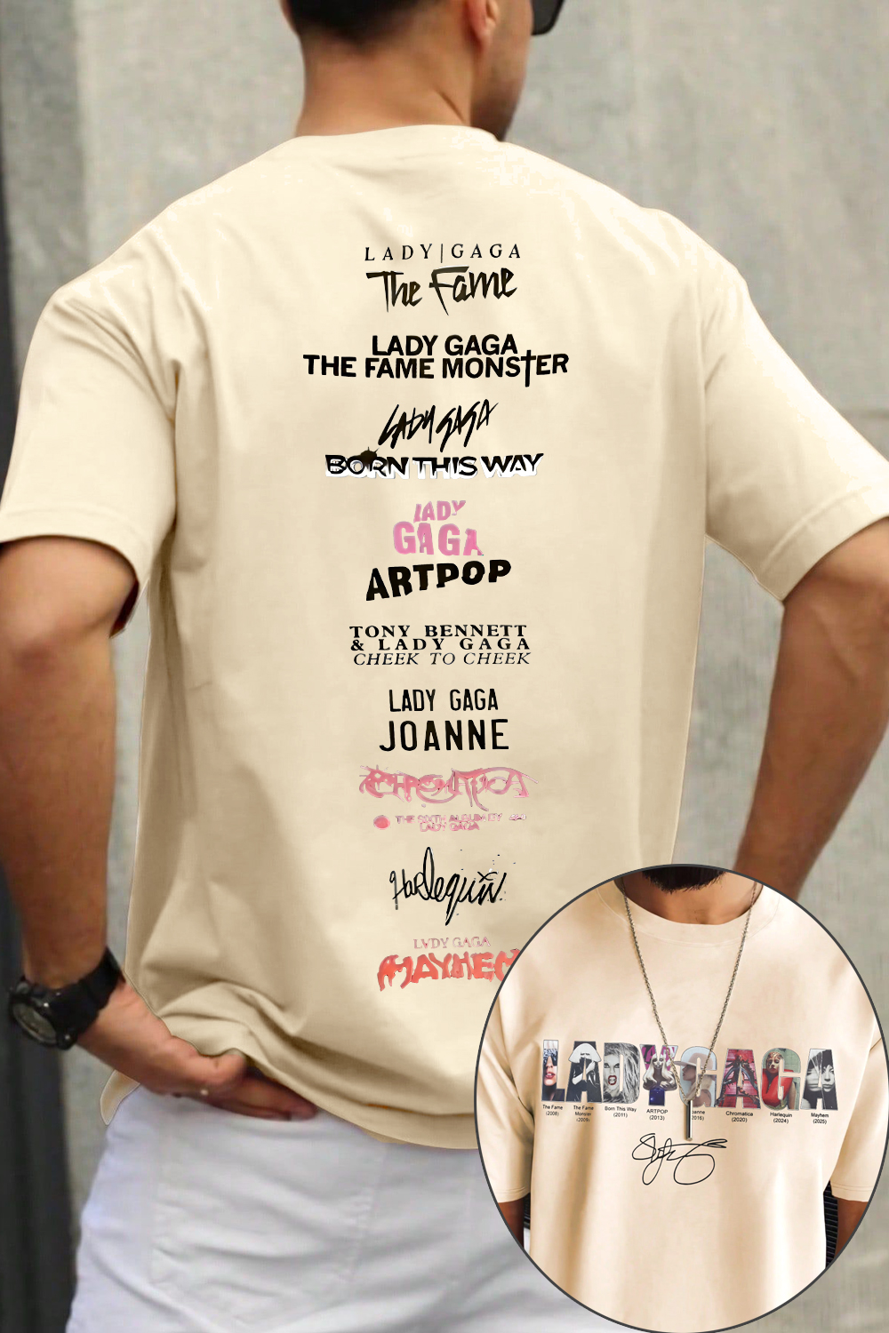 Lady Gaga Music Tee For Men