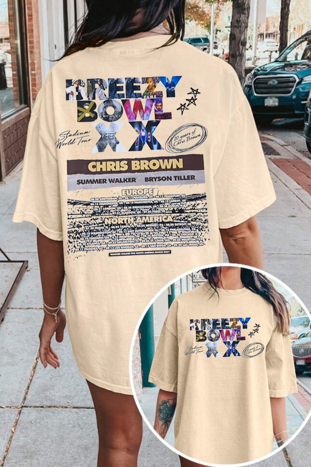 breezybowl double-sided printed T-shirt