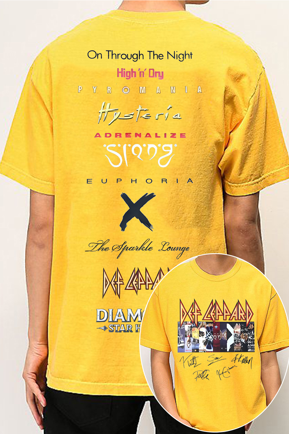 defleppard 2-sided printed tee