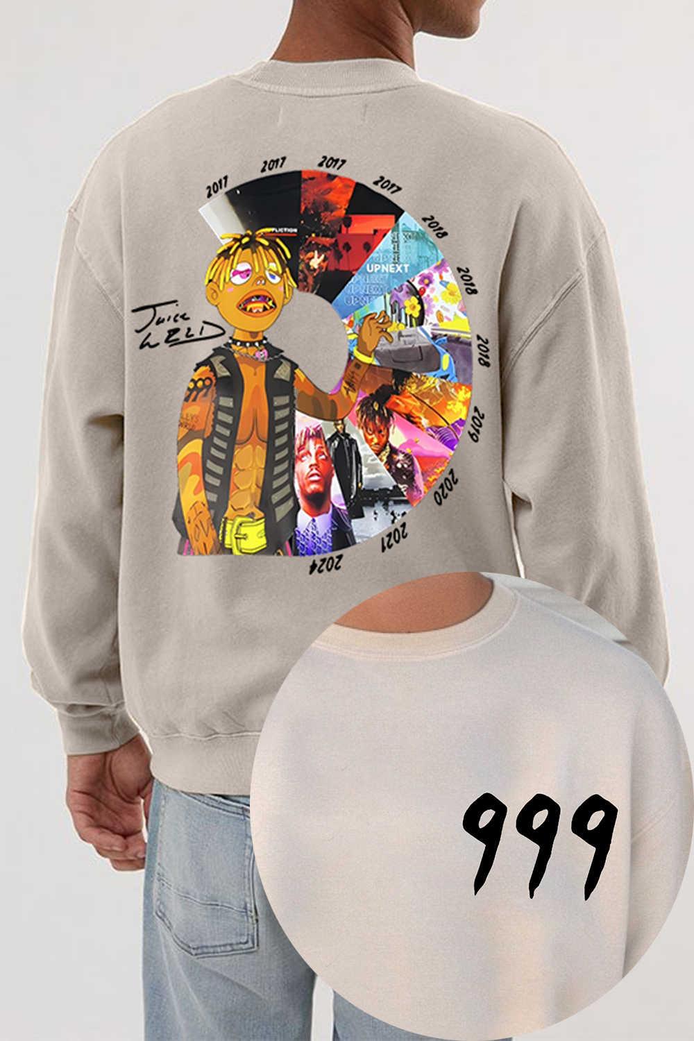 Juice Wrld 999 Album Legend Never Dies Fleece Sweatshirt For Men