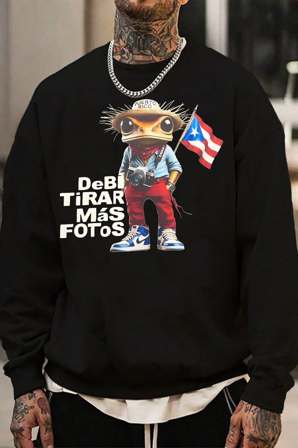 Bad Bunny DTMF Frog Flag Sweatshirt For Men