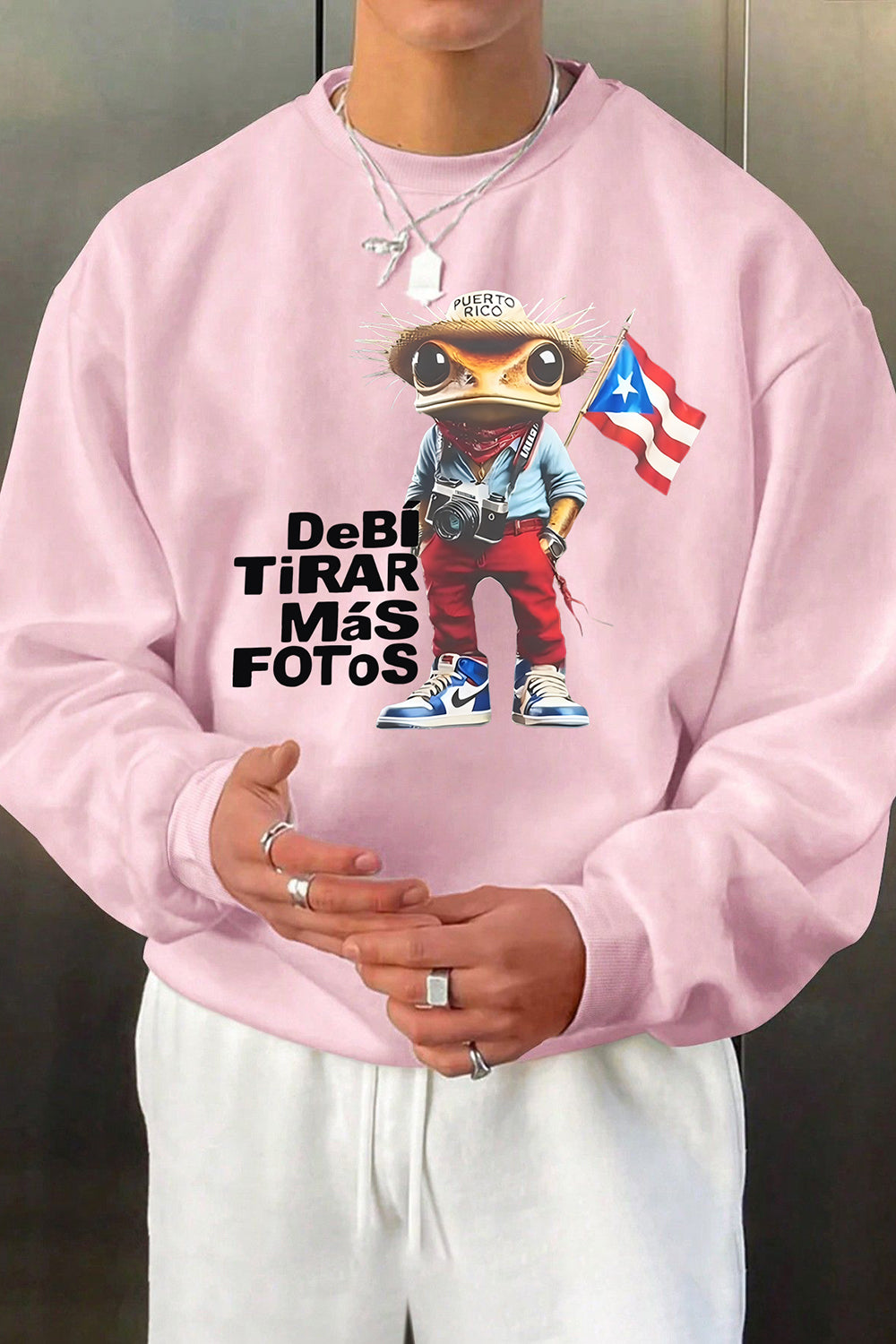 Bad Bunny DTMF Frog Flag Sweatshirt For Men