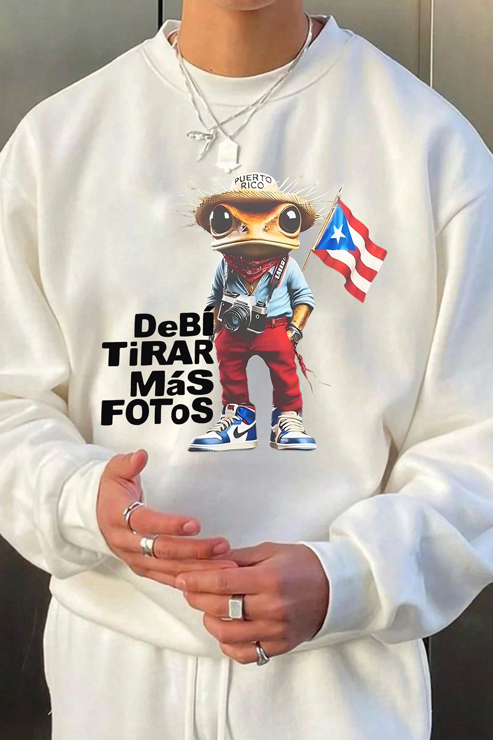Bad Bunny DTMF Frog Flag Sweatshirt For Men