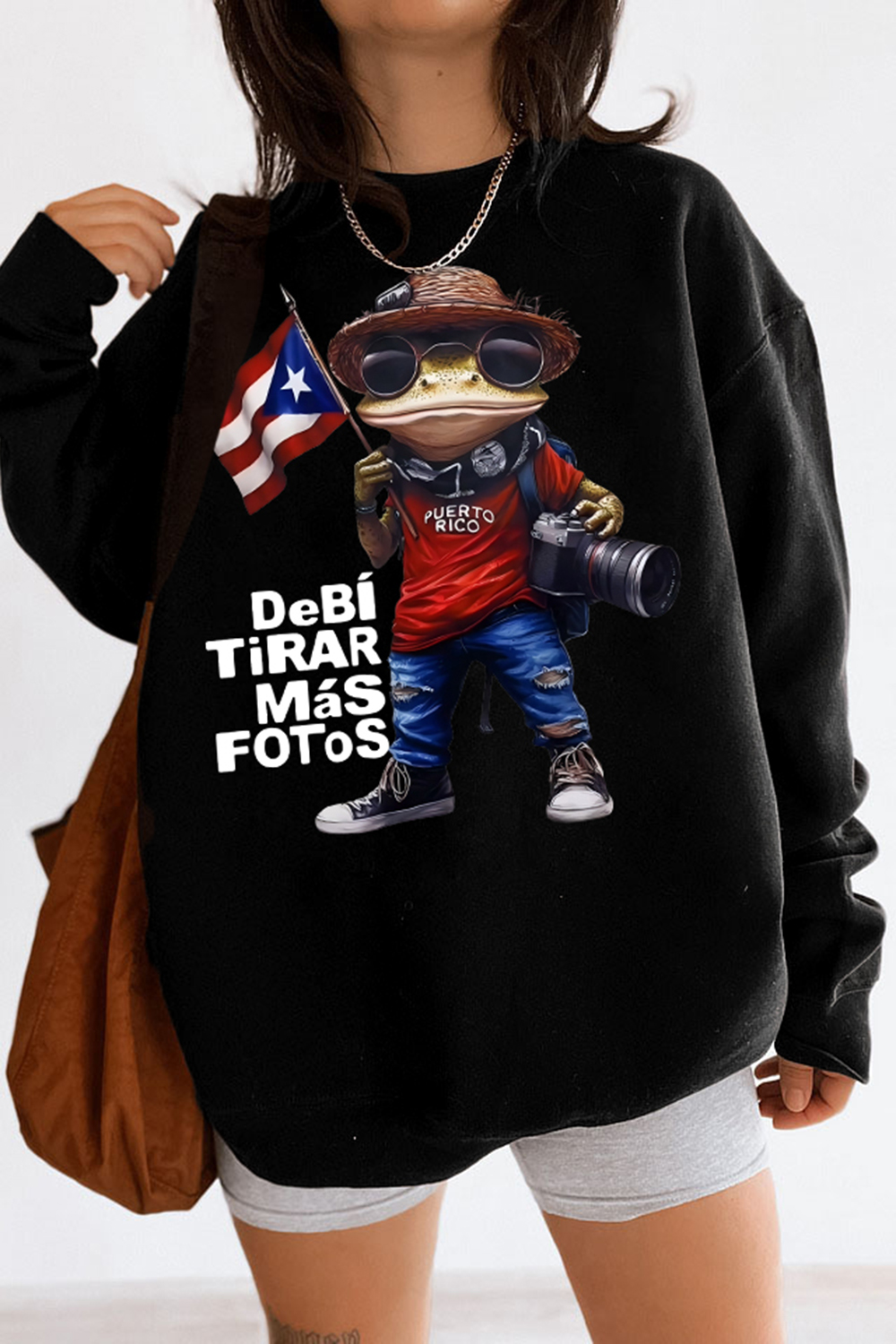 Debi Tirar Mas Fotos Bad Bunny Frog Sweatshirt For Women