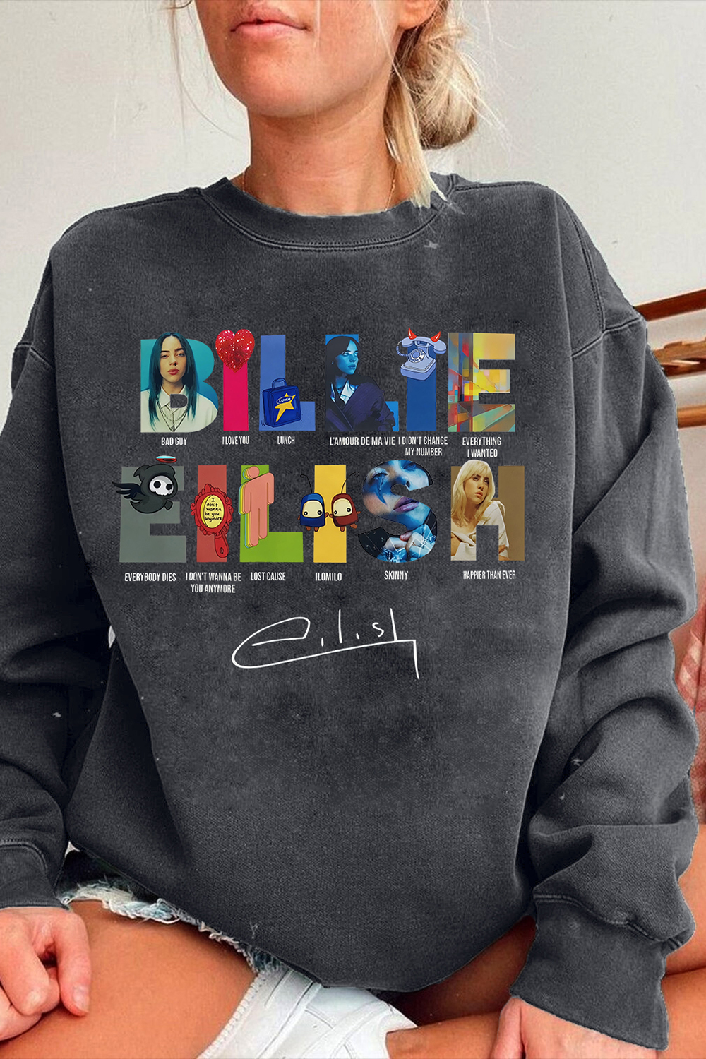 Billie Eilish Song Concert Sweatshirt For Women