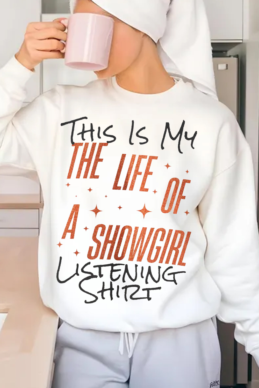 The Life of A Showgirl Listening Crewneck Sweatshirt