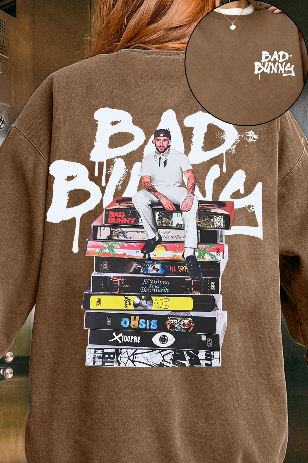 Bad Bunny Album Two Sided Sweatshirt For Women