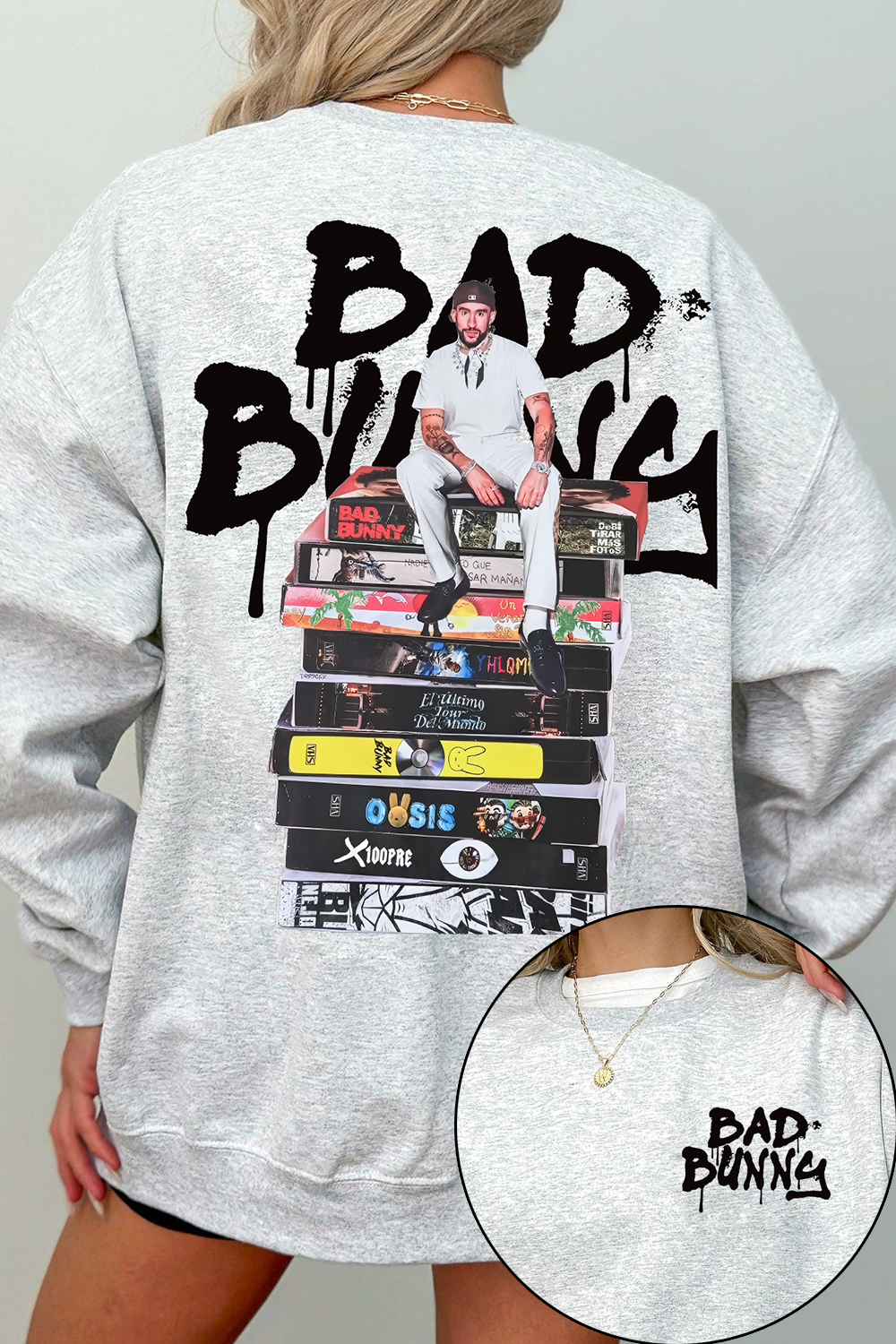 Bad Bunny Album Two Sided Sweatshirt For Women