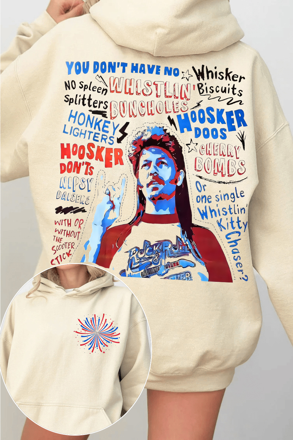 Joe Dirt is ready for your party in 4th of July Hoodie For Women