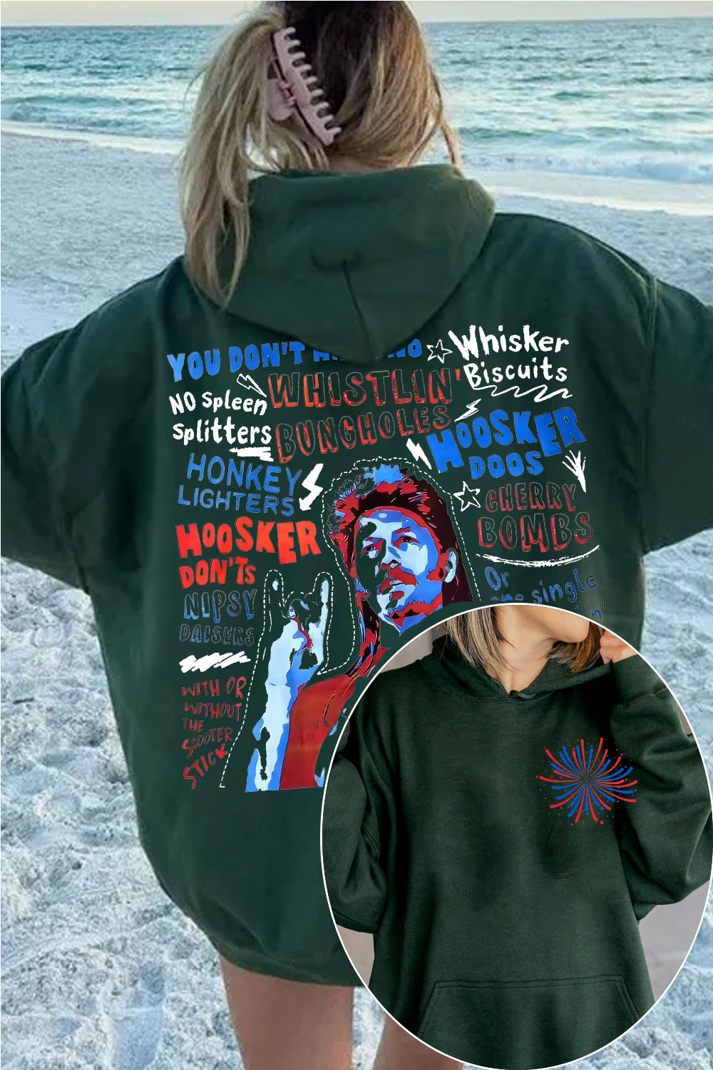 Joe Dirt is ready for your party in 4th of July Hoodie For Women