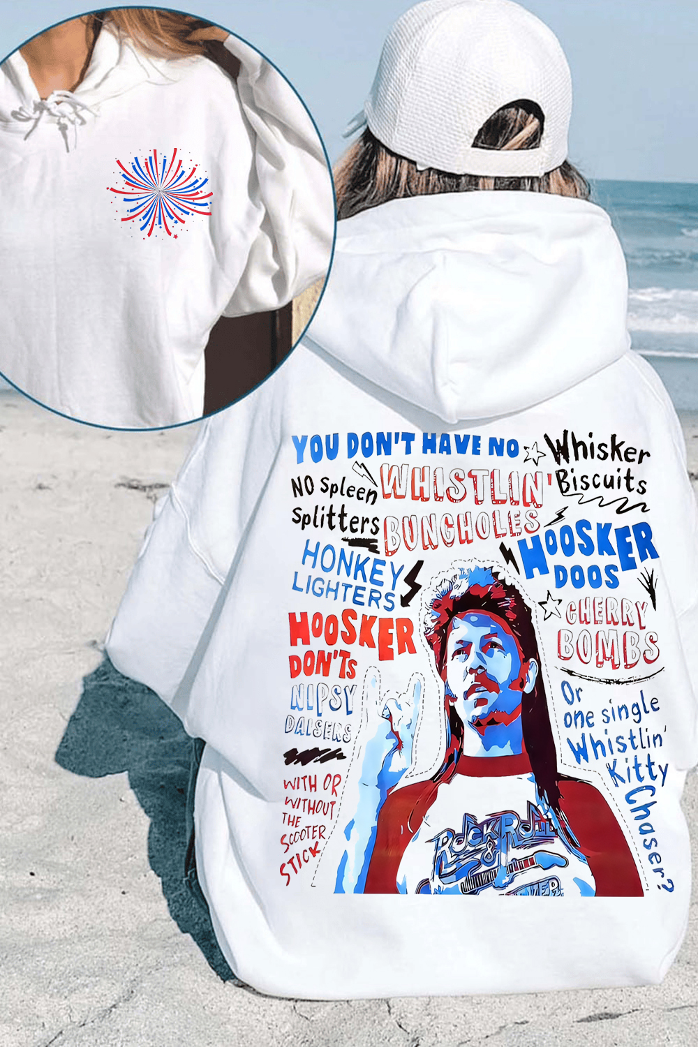 Joe Dirt is ready for your party in 4th of July Hoodie For Women