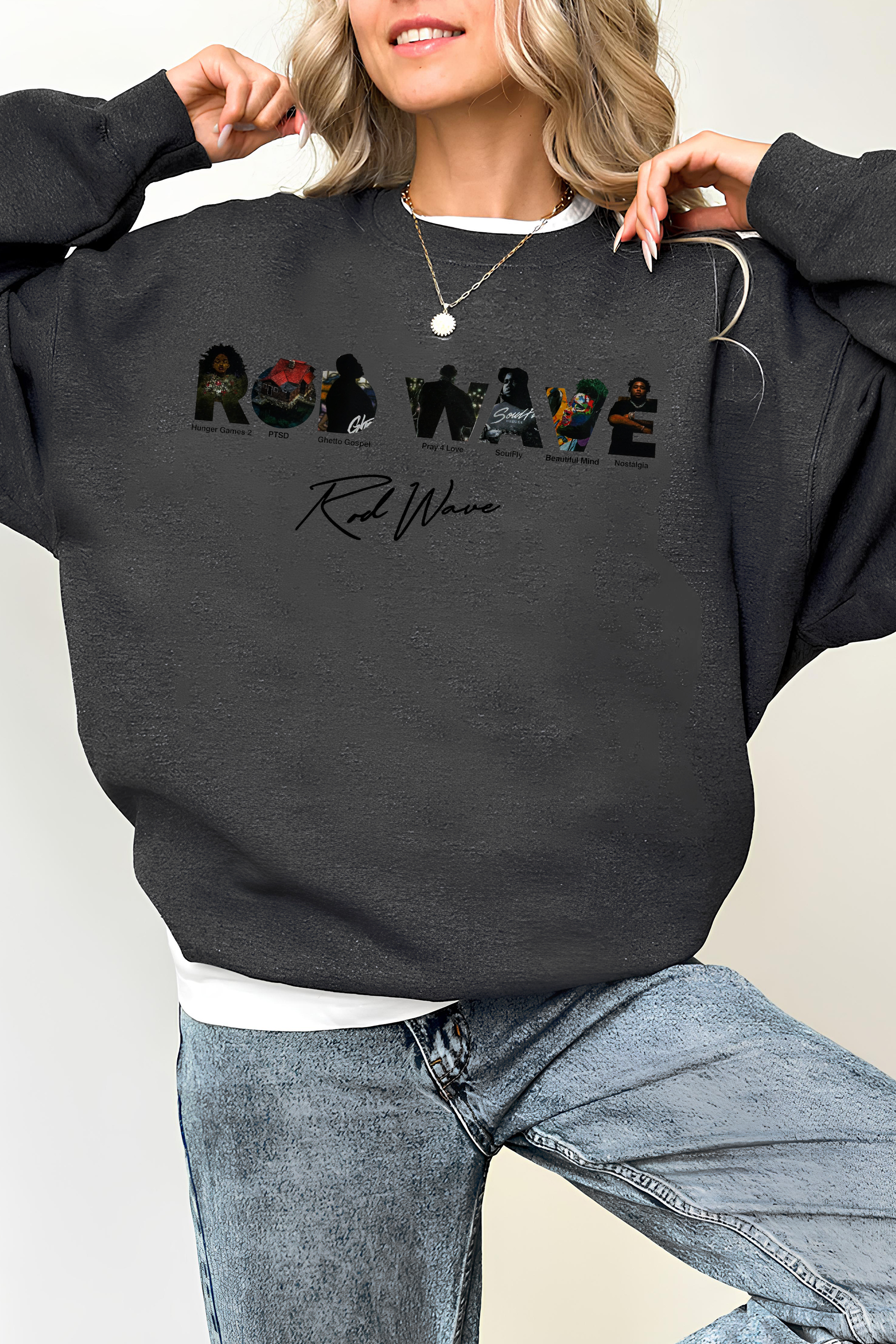 Rod Wave Fleece Sweatshirt For Women