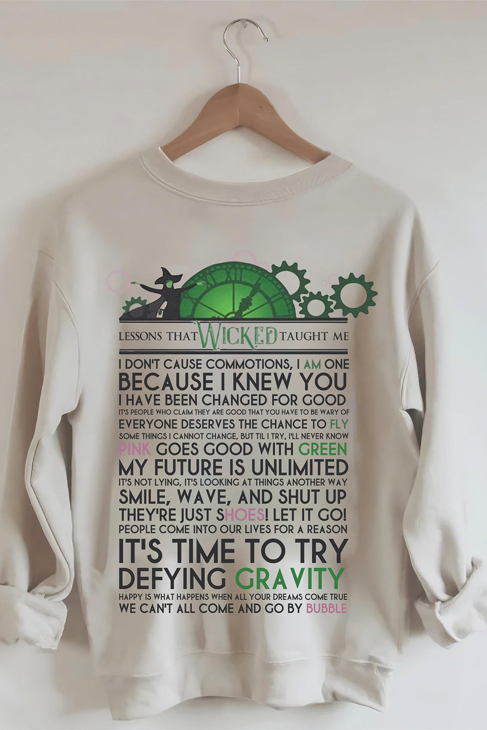 Wicked Defy Gravity  Fleece Sweatshirt For Women