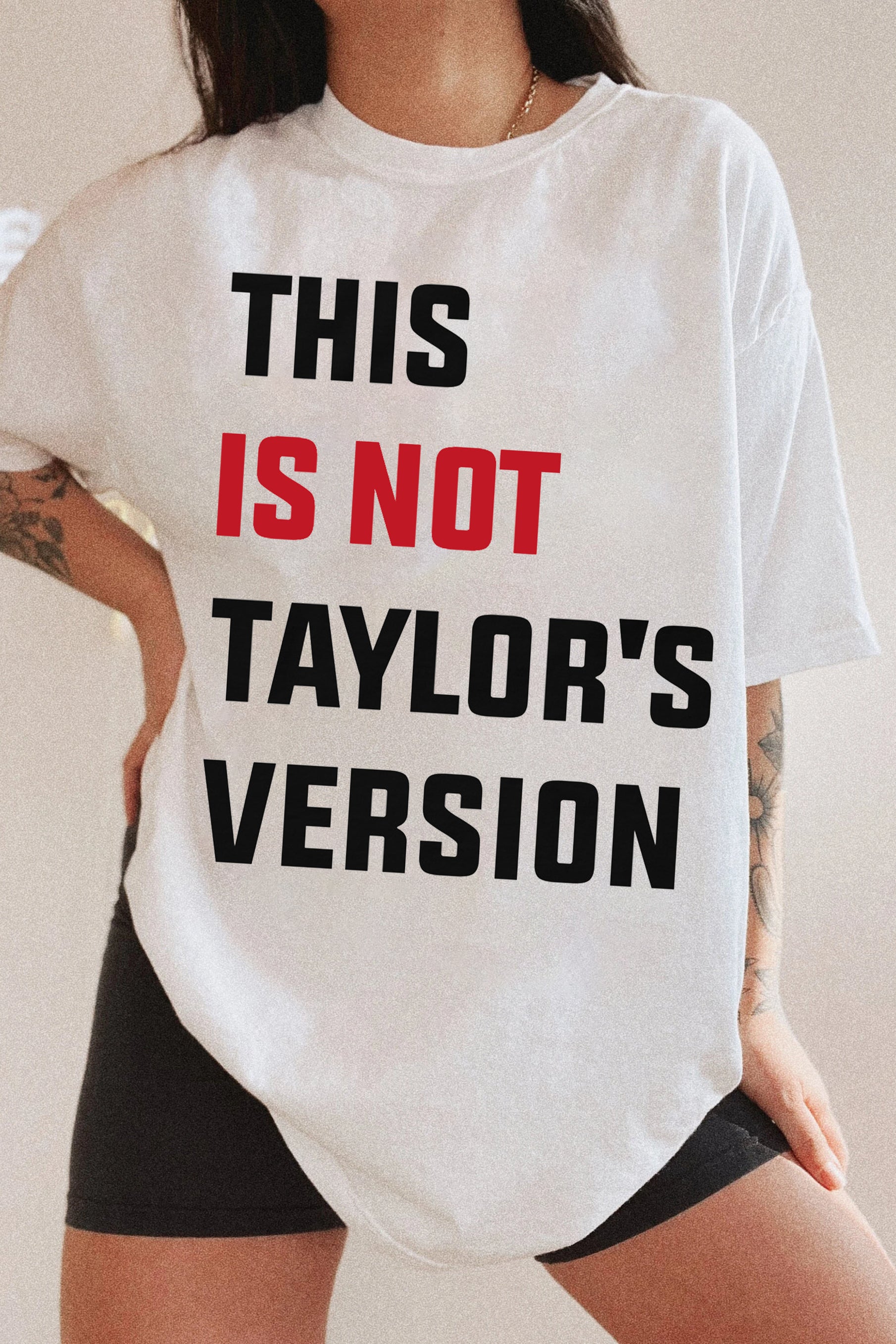 "THIS IS NOT TAYLOR'S VERSION"  TAYLOR FAN Tee For Women