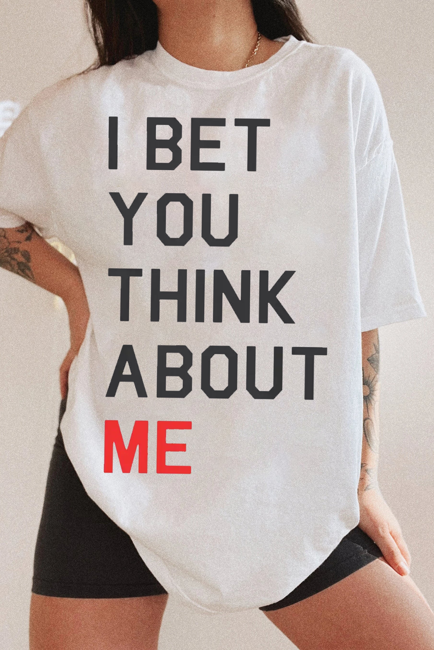 "I BET YOU THINK ABOUT ME"  TAYLOR FAN Tee For Women