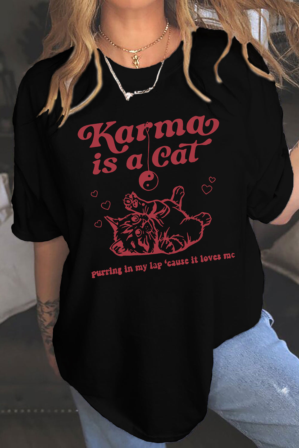 Taylor Swift Karma Is A Cat Tee For Women