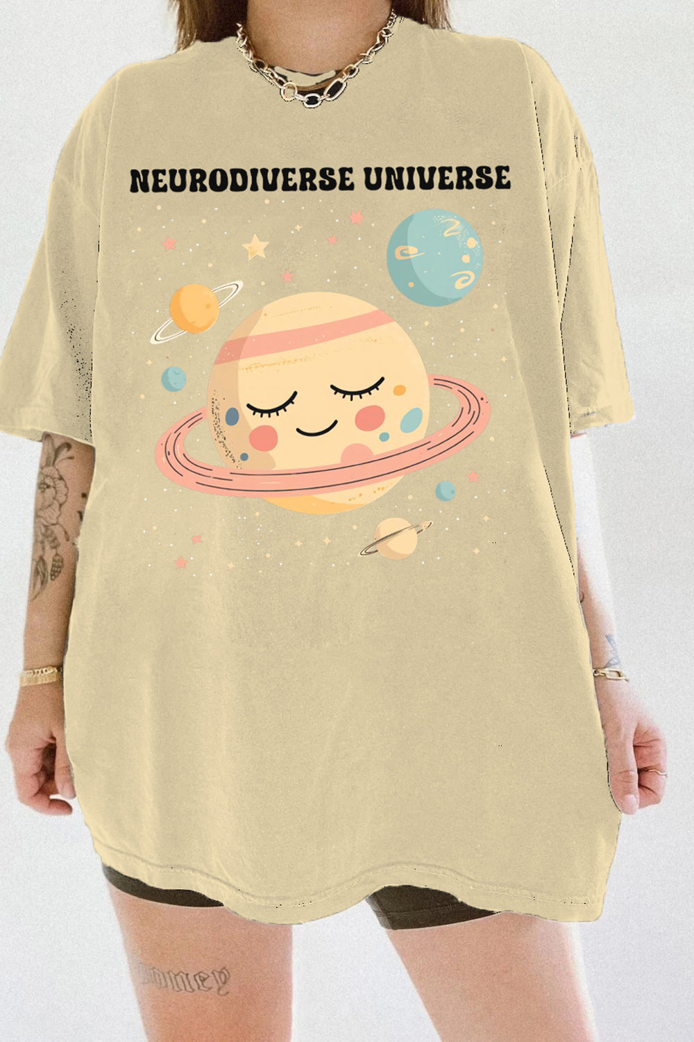 Autism Awareness Neurodiverse Universe Tee For Women