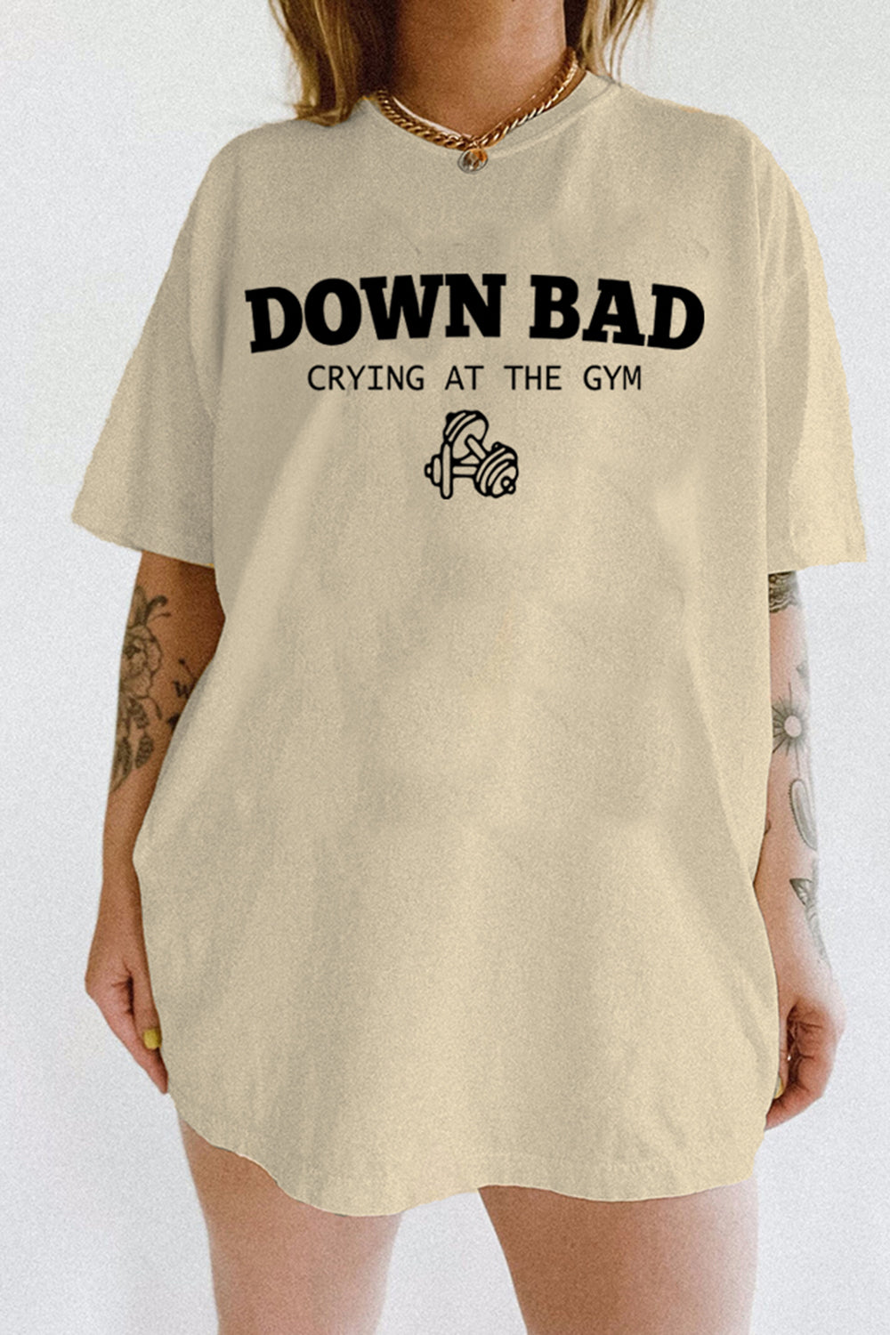 Swiftie Tortured Poets Down Bad Crying At The Gym Tee For Women