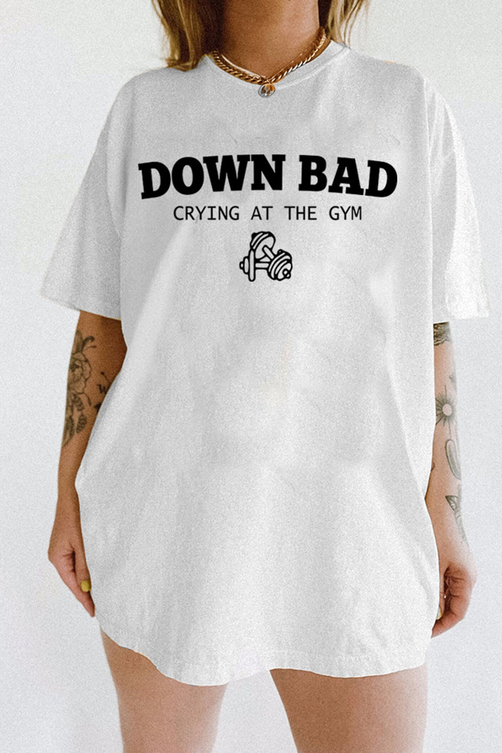 Swiftie Tortured Poets Down Bad Crying At The Gym Tee For Women