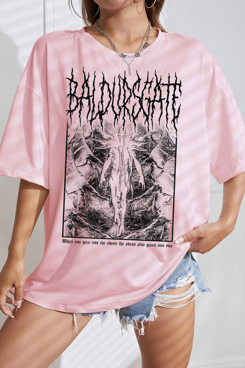 Baldurs Gate 3 Metal Mindflayer Tee For Women