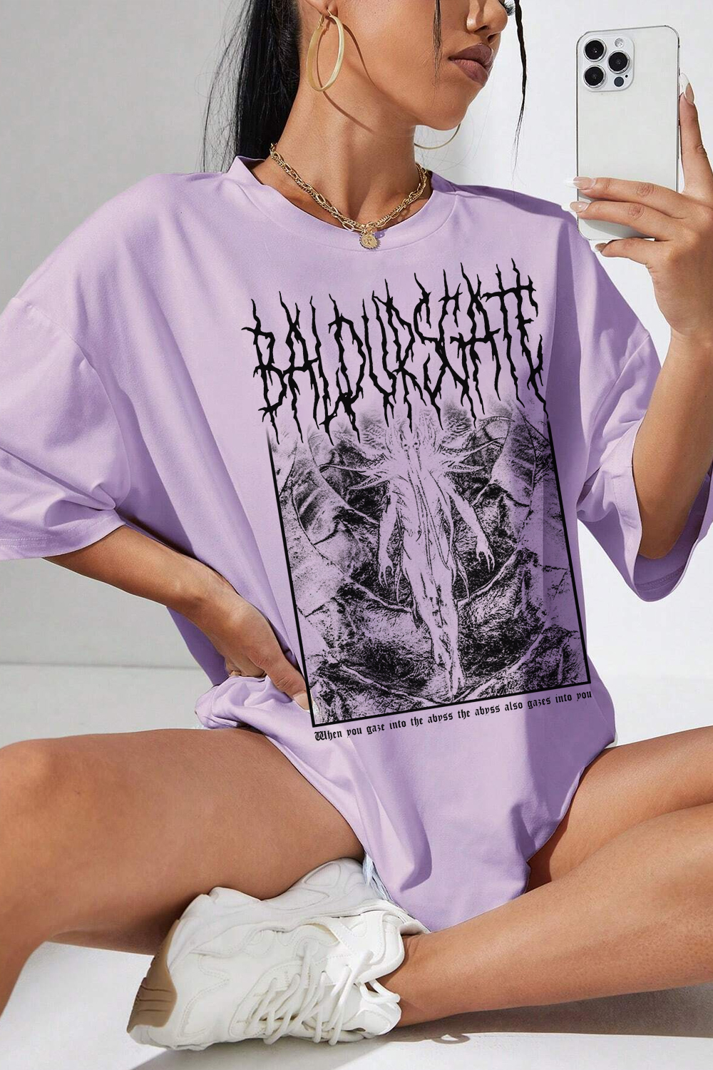 Baldurs Gate 3 Metal Mindflayer Tee For Women