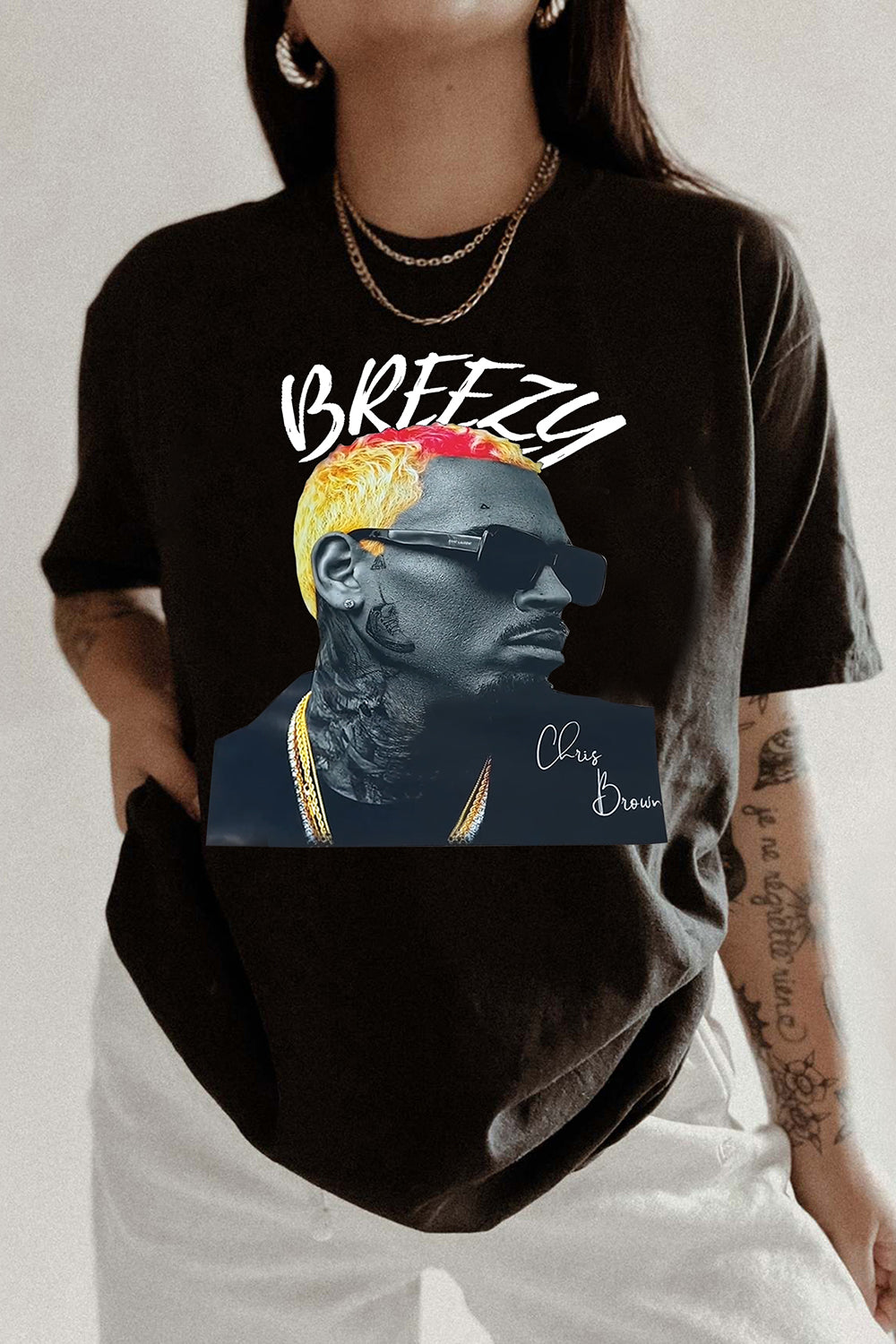 Breezy Album Chris Brown Tee For Women