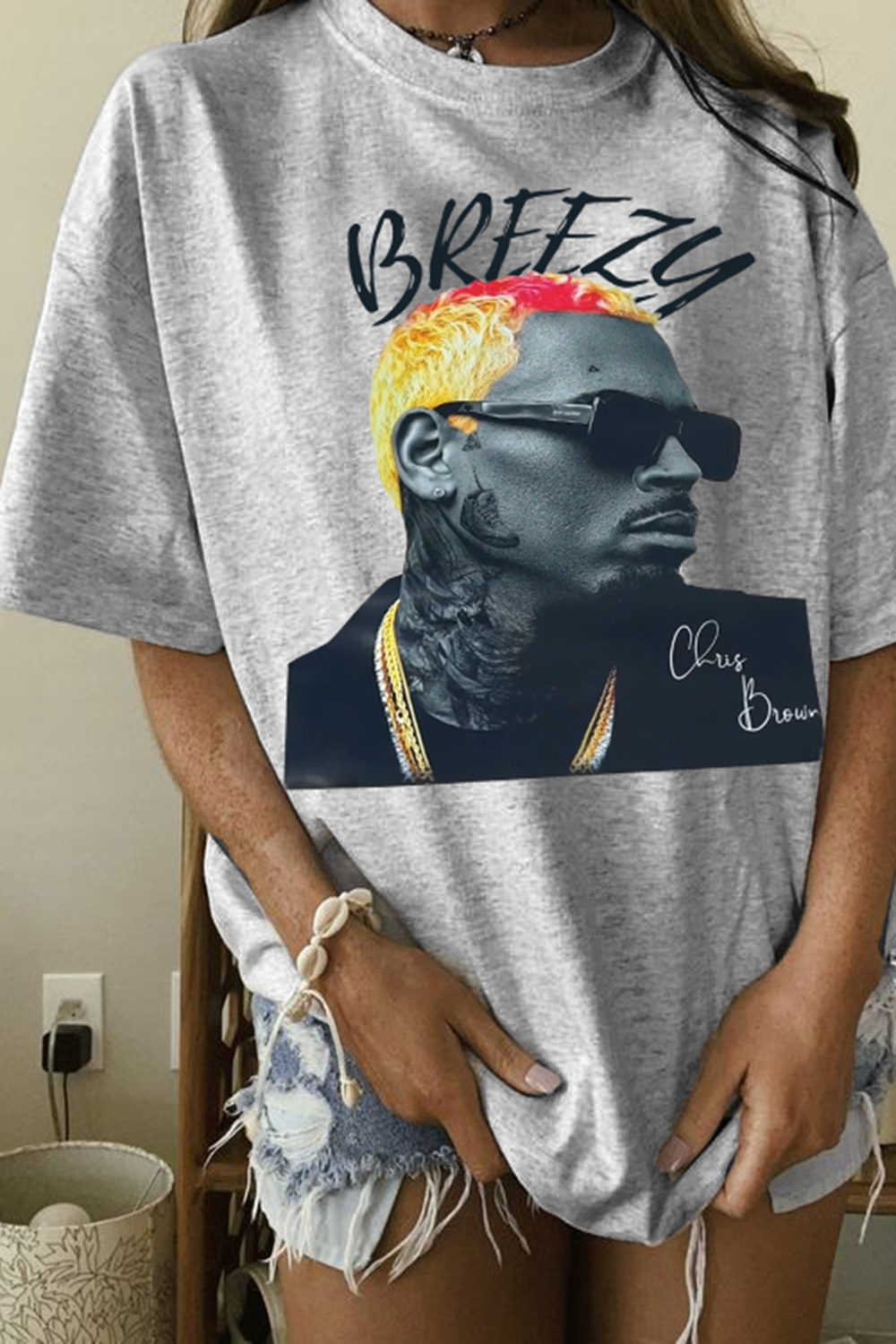 Breezy Album Chris Brown Tee For Women