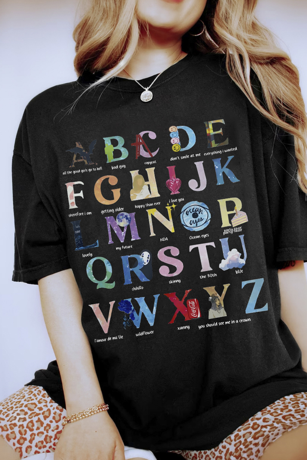 Alphabet Billie Eilish Version Tee For Women