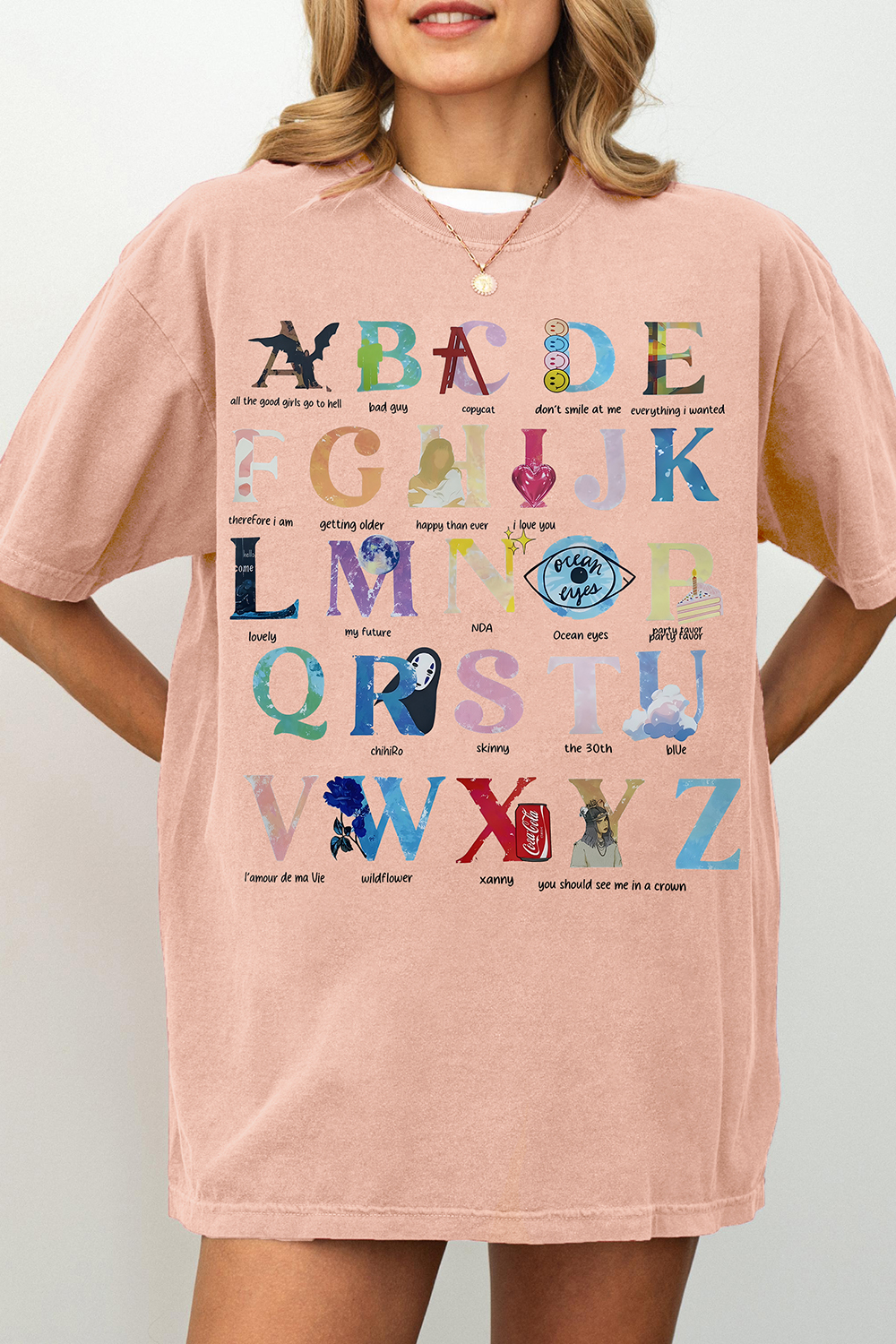 Alphabet Billie Eilish Version Tee For Women