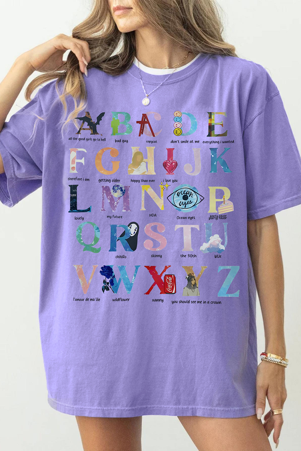 Alphabet Billie Eilish Version Tee For Women