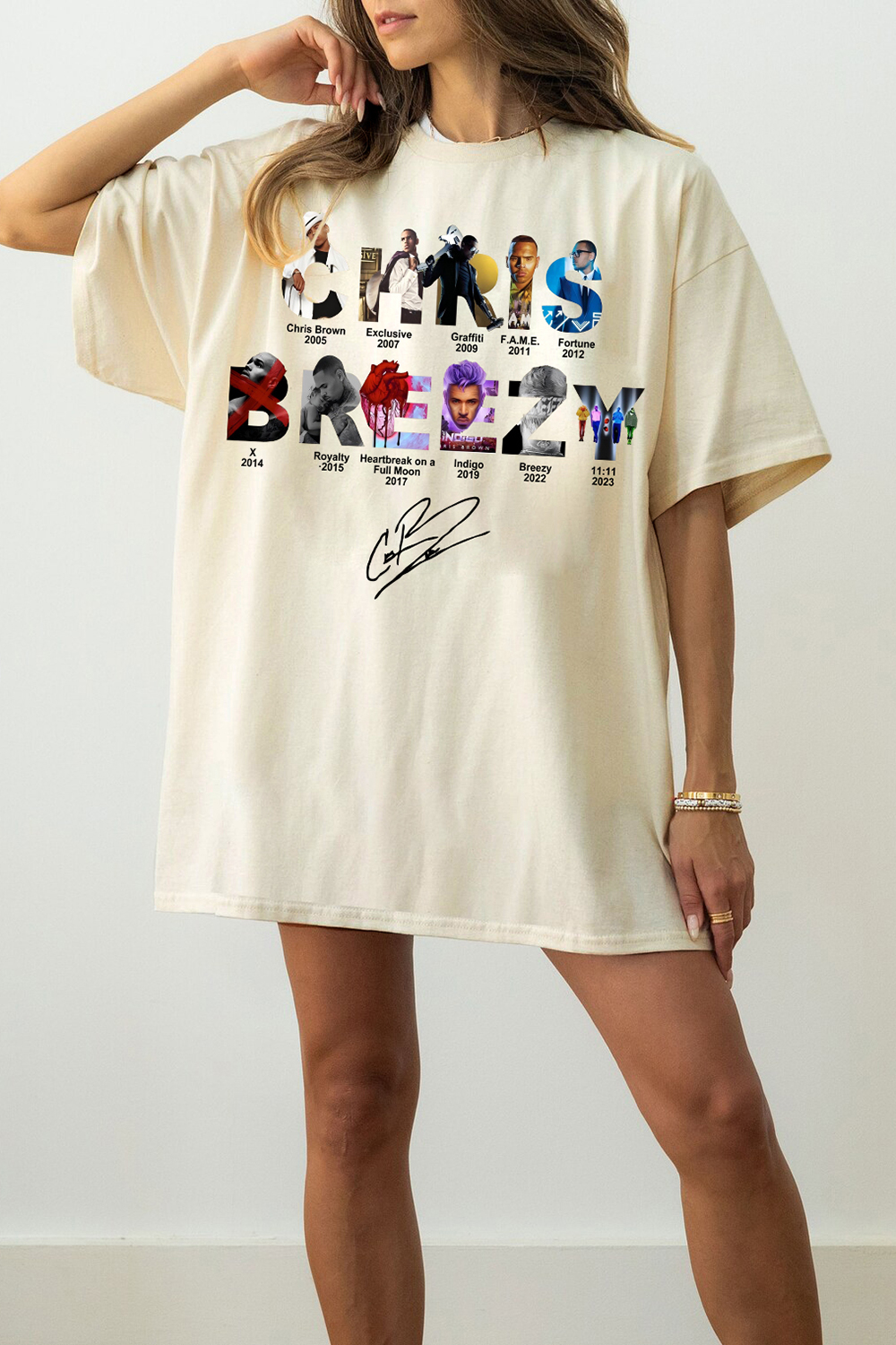 Chris Brown Breezy Album Concert Graphic Tee For Women