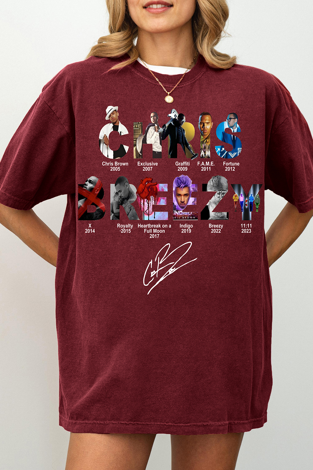 Chris Brown Breezy Album Concert Graphic Tee For Women