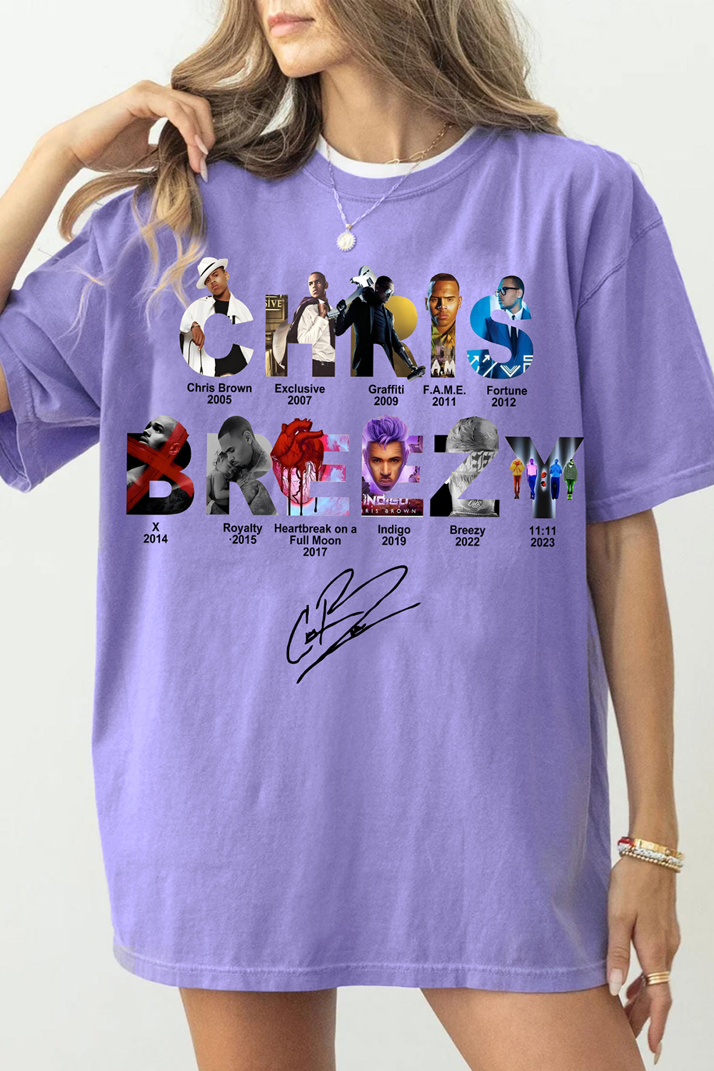 Chris Brown Breezy Album Concert Graphic Tee For Women
