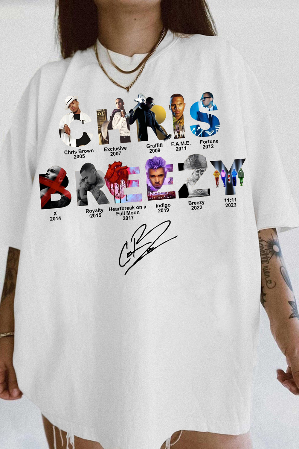 Chris Brown Breezy Album Concert Graphic Tee For Women
