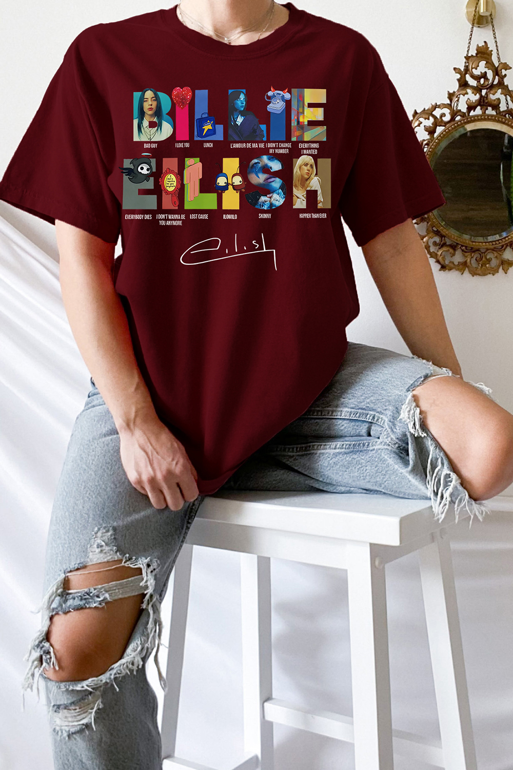 Billie Eilish Song Concert Tee For Women
