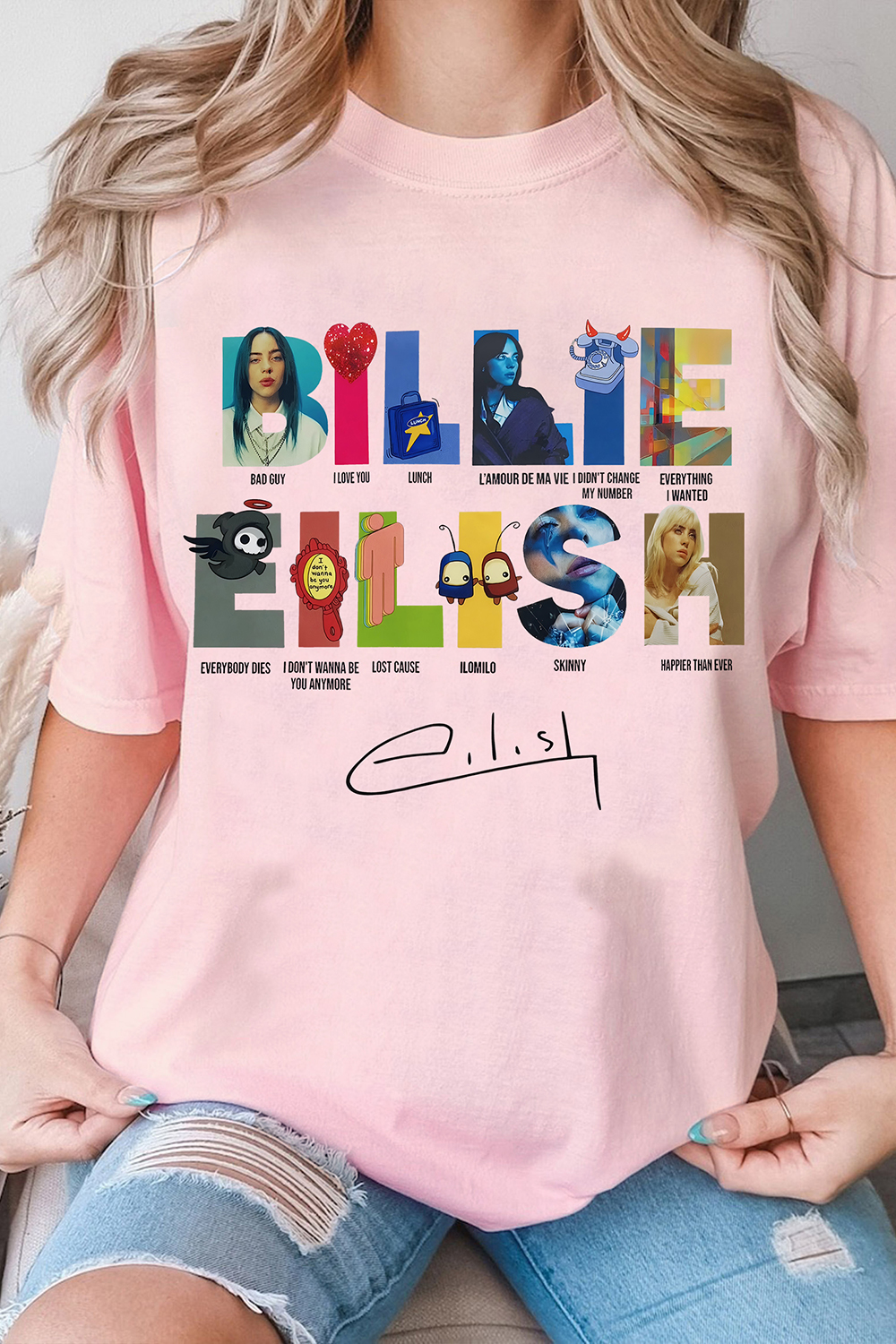 Billie Eilish Song Concert Tee For Women