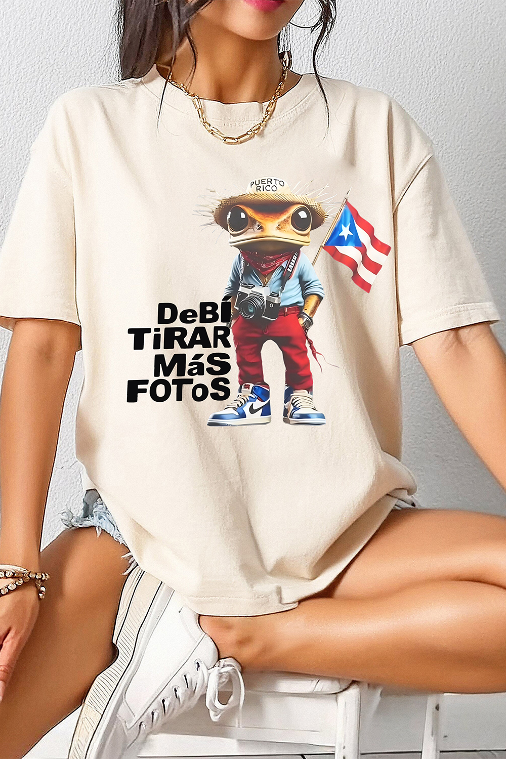 Bad Bunny DTMF Frog Flag Tee For Women