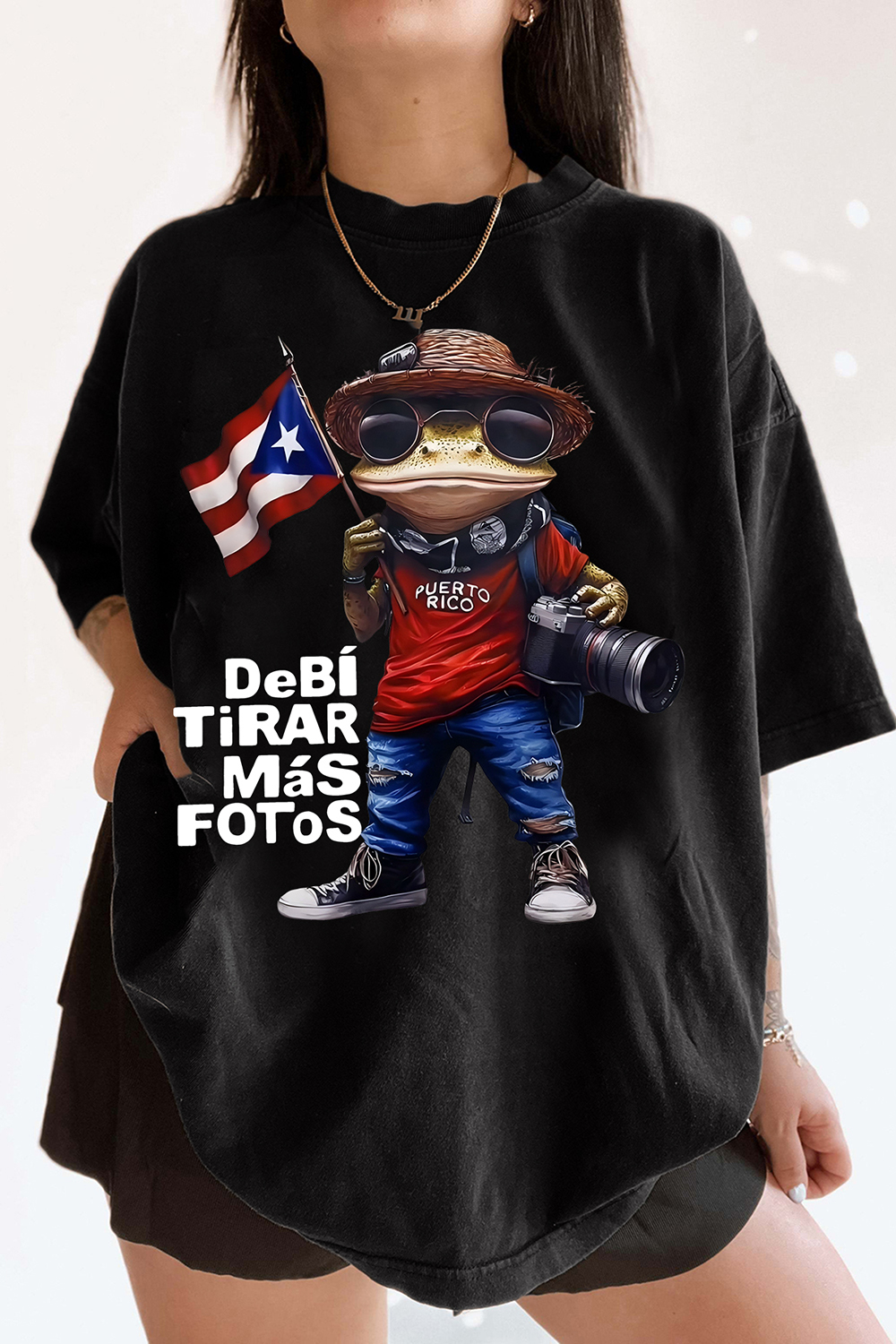 Debi Tirar Mas Fotos Bad Bunny Frog Tee For Women