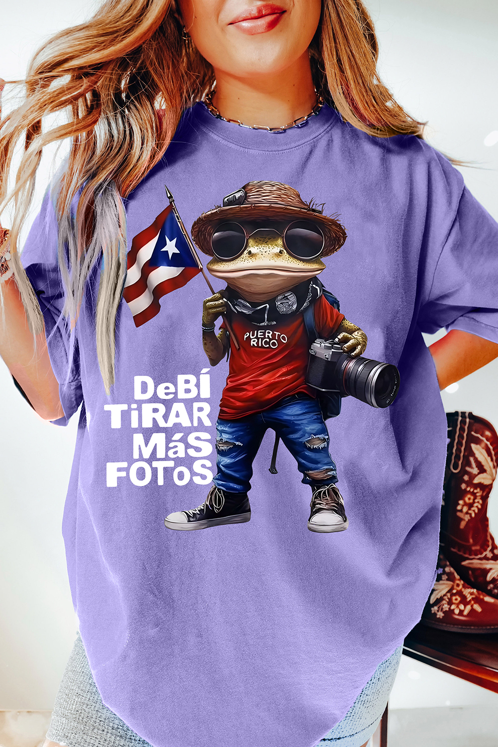 Debi Tirar Mas Fotos Bad Bunny Frog Tee For Women