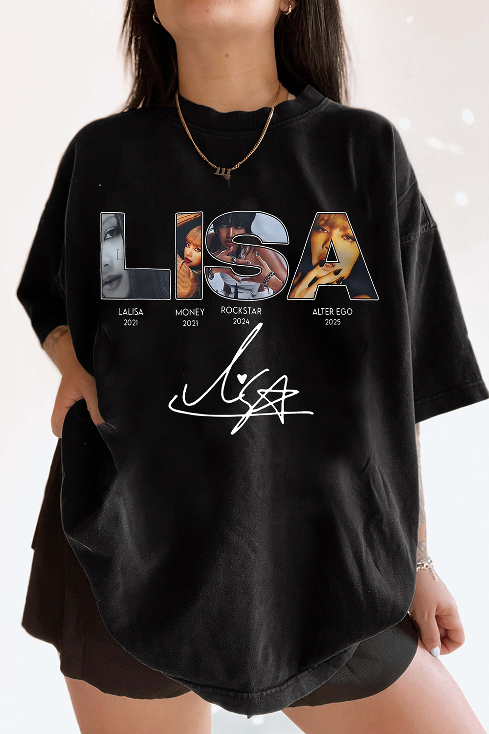 Lisa Blackpink Alterego Album Tee For Women